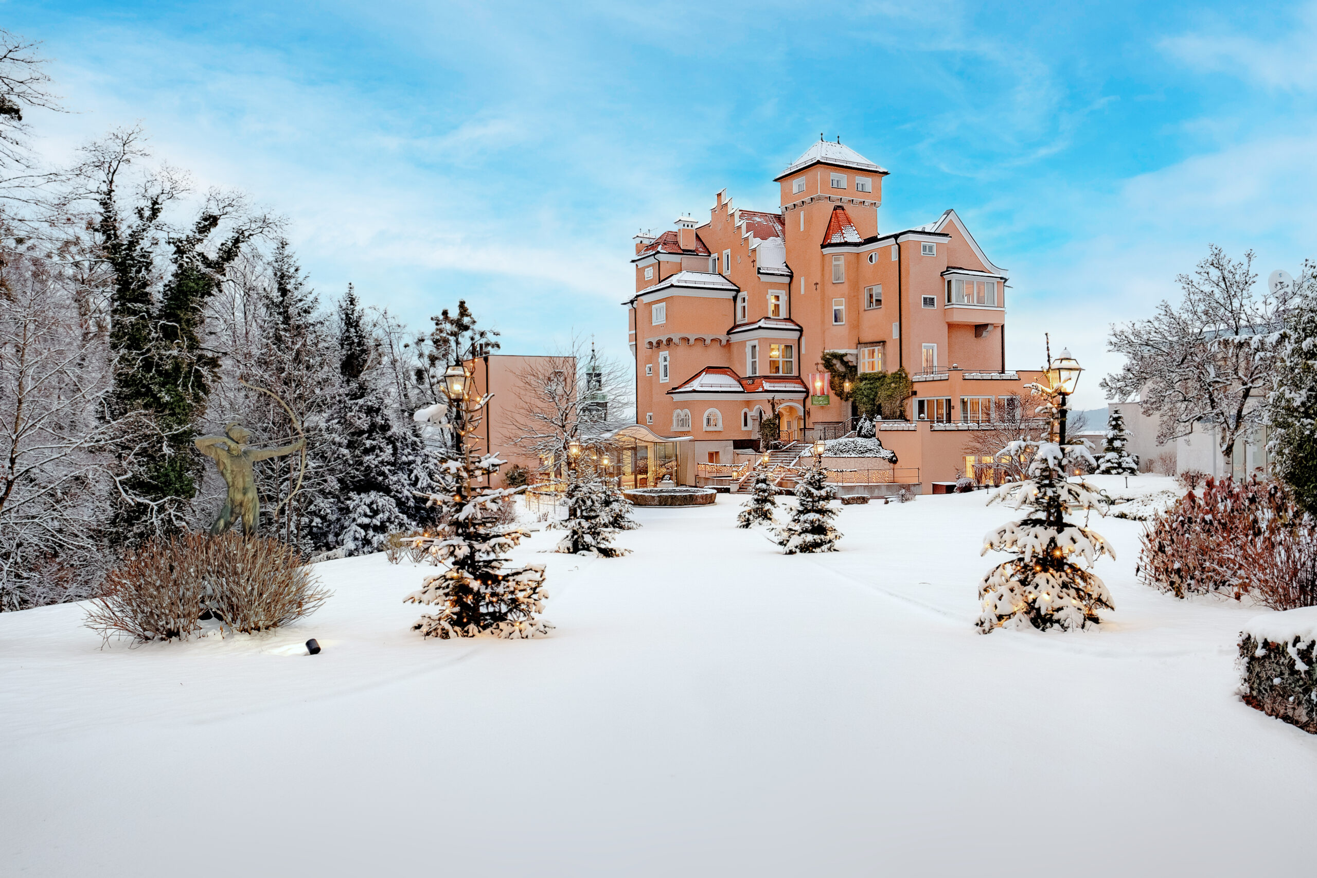 Hotel Schloss Mönchstein im Winter